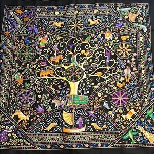 Hermes Peuple du Vent Silk Scarf, NIB